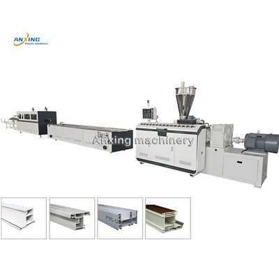 3.4m/min UPVC ፒቪሲ ፕሮፋይል ማሽን መስመር ምፍራይ